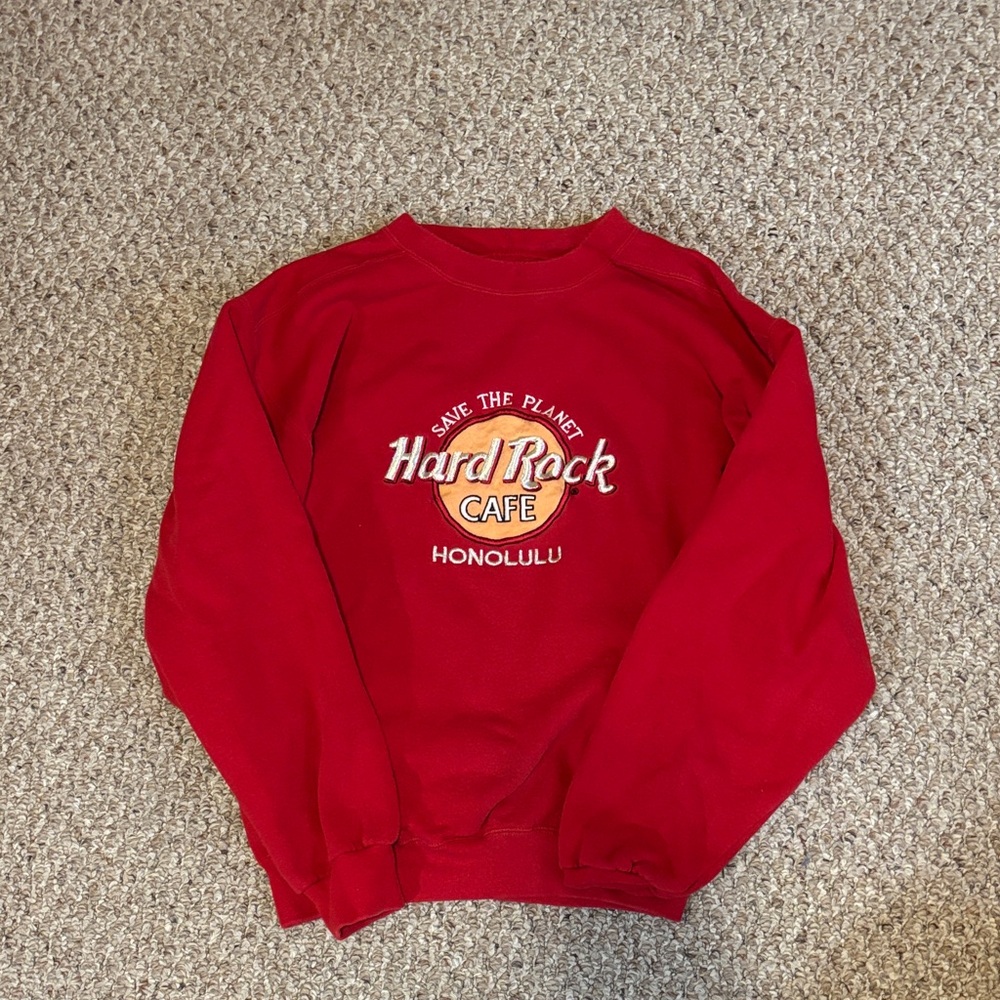 Hard Rock Cafe Vibrant Red Crewneck